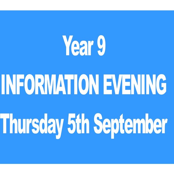 Image of Year 9 Information Evening