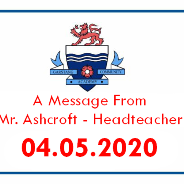 Image of A Message From Mr. Ashcroft - Headteacher