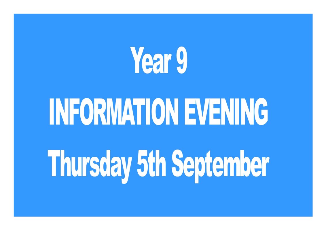 Image of Year 9 Information Evening