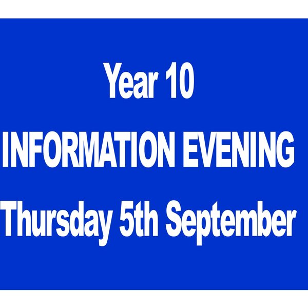 Image of Year 10 Information Evening
